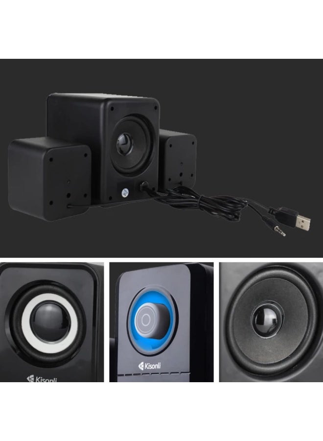 Kisonli U-2900BT Multimedia Speaker Designed Specifically for Gaming and Features Bluetooth Connectivity and Dynamic RGB Lighting - Image 3