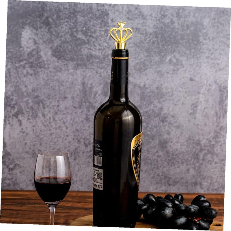 2 Pack Crown Design Alloy Wine Stoppers Decorative Bottle Plugs For Birthday Party - Image 4