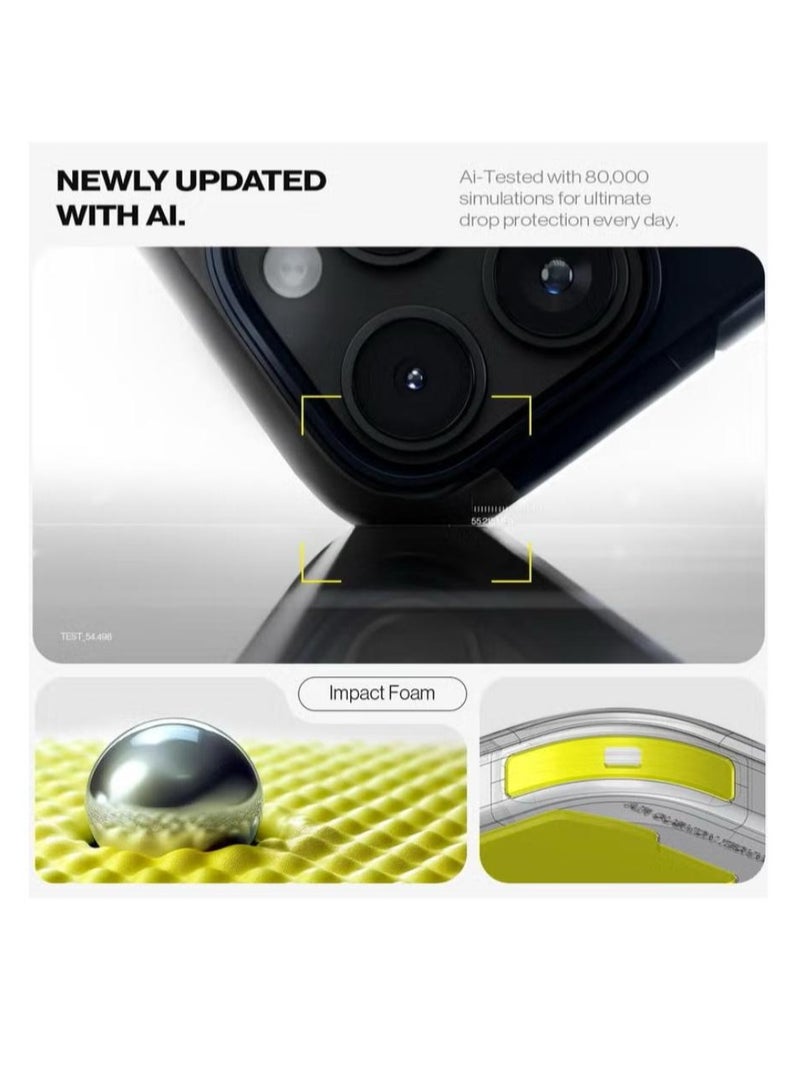 سبايجن غطاء حماية Tough Armor MagFit AI لهاتف iPhone 16 Pro Max مع حامل (2024) - رمادي معدني - Image 4