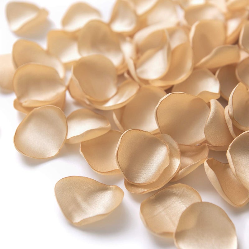 Ling's moment Ling's Moment Champagne Rose Petals for Wedding  Rose Gold Artificial Flower Petals for Wedding Aisle  Flower Girl Baskets  Centerpieces & Table  Party  Baby Shower  Birthday etc.(400PCS) - Image 1