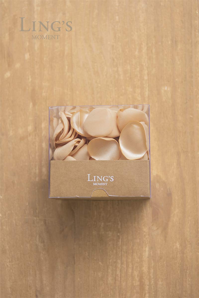 Ling's moment Ling's Moment Champagne Rose Petals for Wedding  Rose Gold Artificial Flower Petals for Wedding Aisle  Flower Girl Baskets  Centerpieces & Table  Party  Baby Shower  Birthday etc.(400PCS) - Image 5