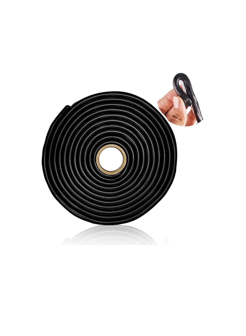 Loquat Black Butyl Tape Windscreen Sealant Window Door Windshield Car Truck Headlight LED Audio Video Installation Tool Retrofit Reseal Strip Seal Waterproof Seal Noise Isolation - 9.5MMx4.57M - Image 1