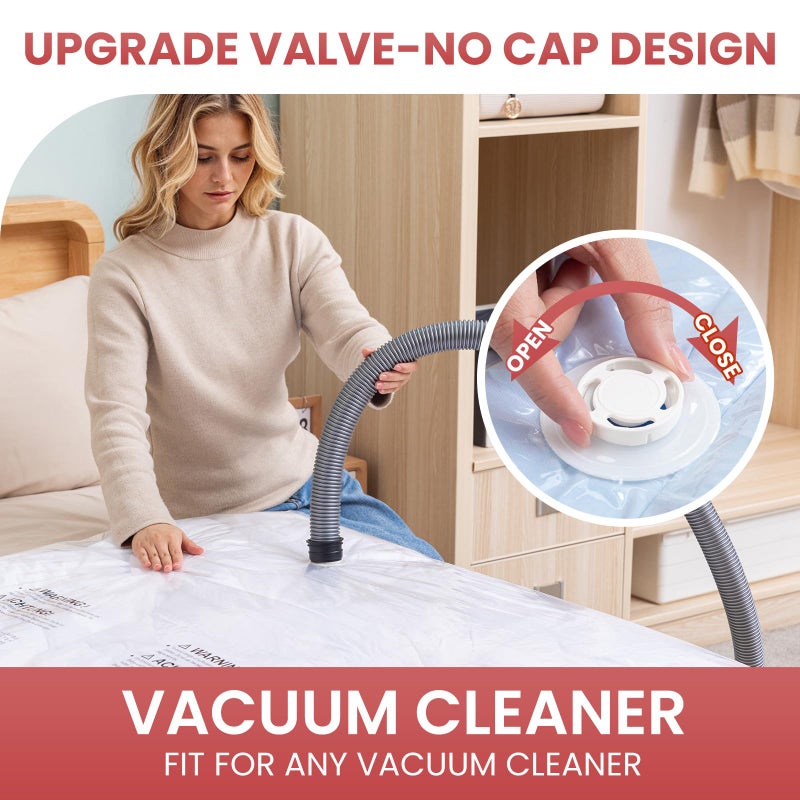 TAILI 4 Pack Vacuum Storage Bags for Comforter and Blankets, XXL Jumbo Vacuum Seal Bags for Bedding (47x39 Inch), Huge Space for Toy, Bedding, Pillows, Save More Closet Space - Image 4