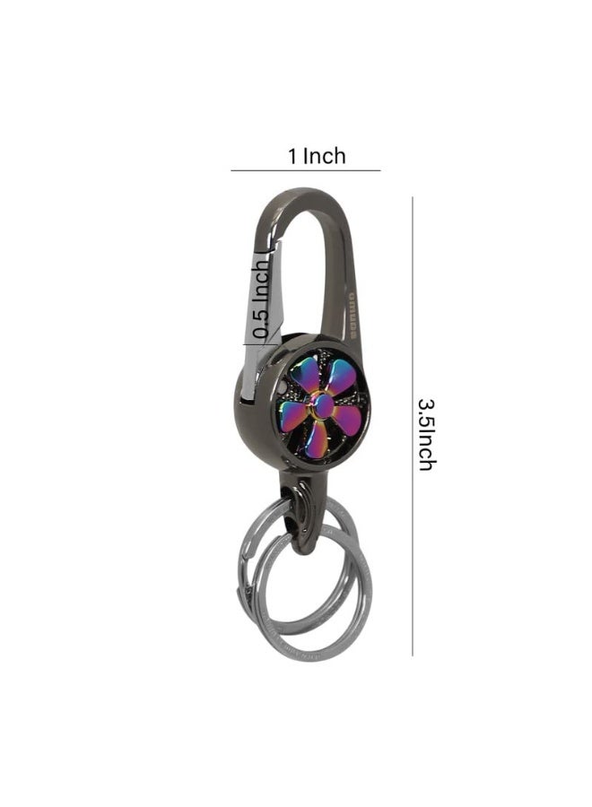 أومودا ميدالية مفاتيح معدنية فاخرة وأنيقة بخطاف قفل للرجال والنساء - Image 2