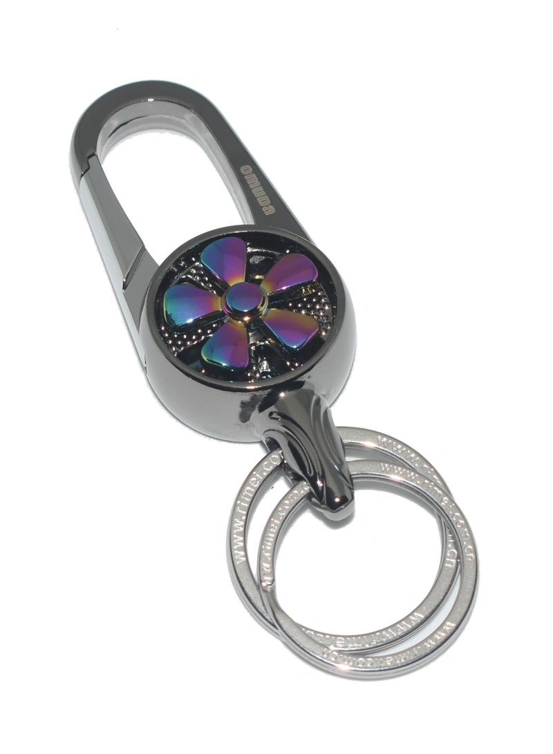 أومودا ميدالية مفاتيح معدنية فاخرة وأنيقة بخطاف قفل للرجال والنساء - Image 5