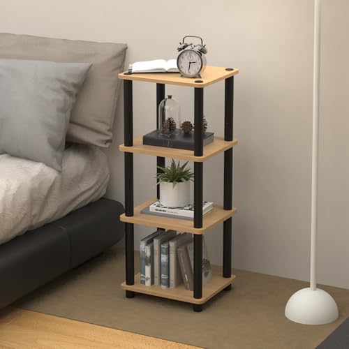 HOME CUBE 4 Tier Standing Shelf, Kitchen Storage Rack, Multipurpose Storage Rack, Bookshelf, Shoe Stand, Sofa Side Table, Kitchen Stand, Turn n Tube End Table (34x30x85cm) - Image 4