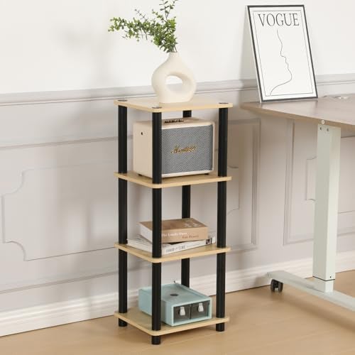HOME CUBE 4 Tier Standing Shelf, Kitchen Storage Rack, Multipurpose Storage Rack, Bookshelf, Shoe Stand, Sofa Side Table, Kitchen Stand, Turn n Tube End Table (34x30x85cm) - Image 2