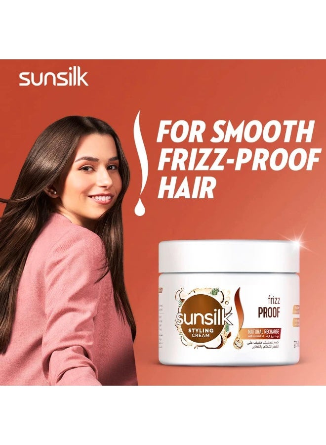 SUNSILK Hair Cream, To Fight Frizz & Nourish Hair, With Coconut Oil, Natural & Non Greasy, 275 ML - Image 4