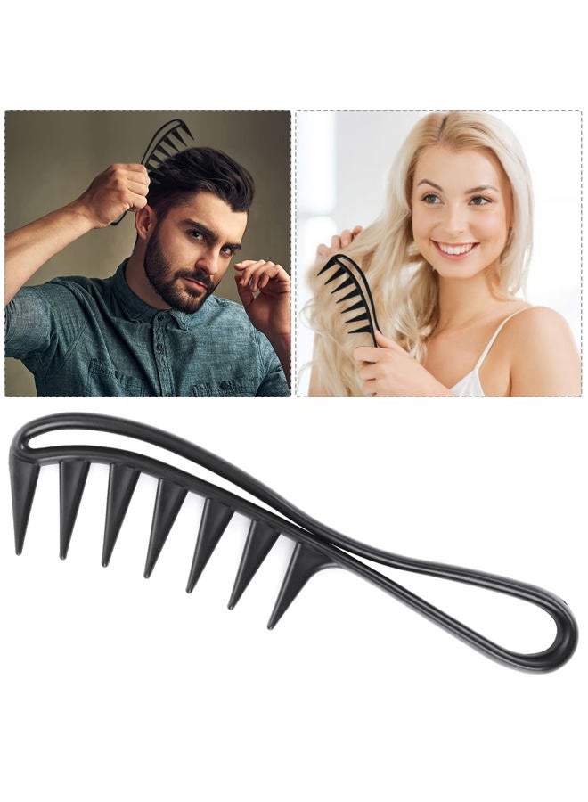 WLLHYF 2 Piece Wide Tooth Comb Curling Shark Combs Hair Styling Accessories Professional Salon Afro Coarse Comb Anti-Static Durable Hairdressing Tool for Men Women Styling Black - Image 4