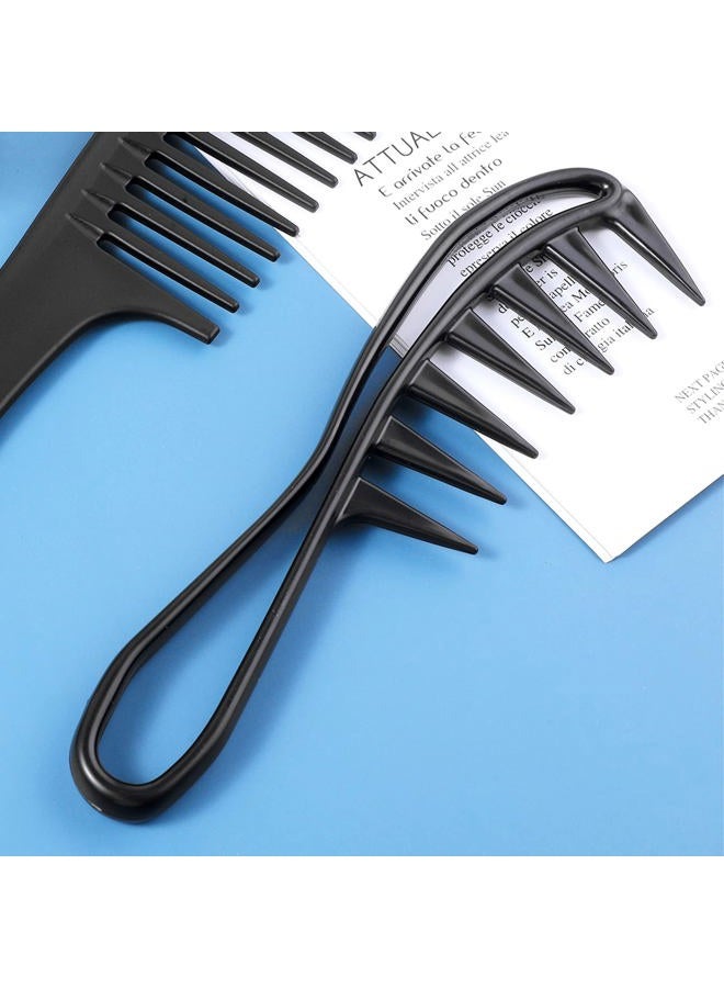 WLLHYF 2 Piece Wide Tooth Comb Curling Shark Combs Hair Styling Accessories Professional Salon Afro Coarse Comb Anti-Static Durable Hairdressing Tool for Men Women Styling Black - Image 5