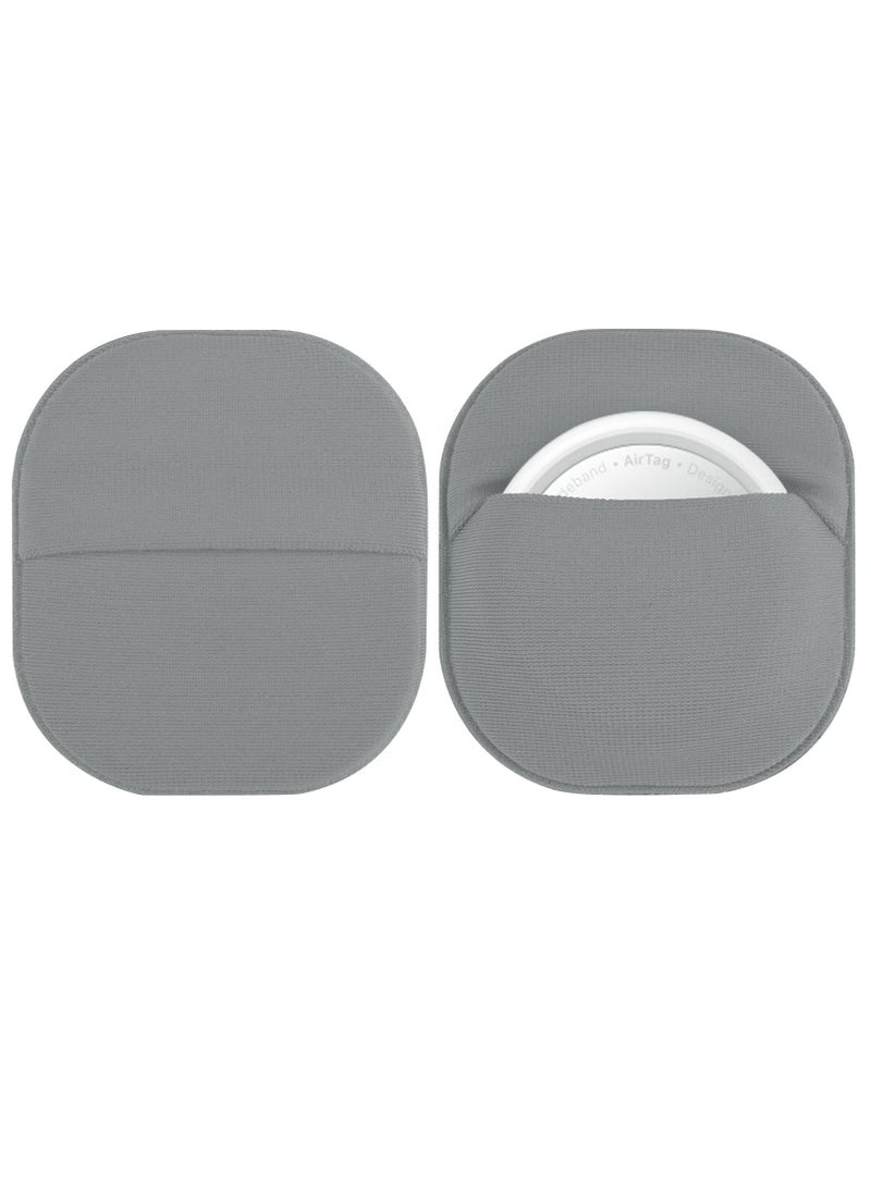 Excefore - Airtag Holder Case Sticker Cover, 2 Pack Stick-On Mount Airtag Case Compatible with Apple Airtags for TV Remote Luggage Bike Car Laptop, Gray - Image 1