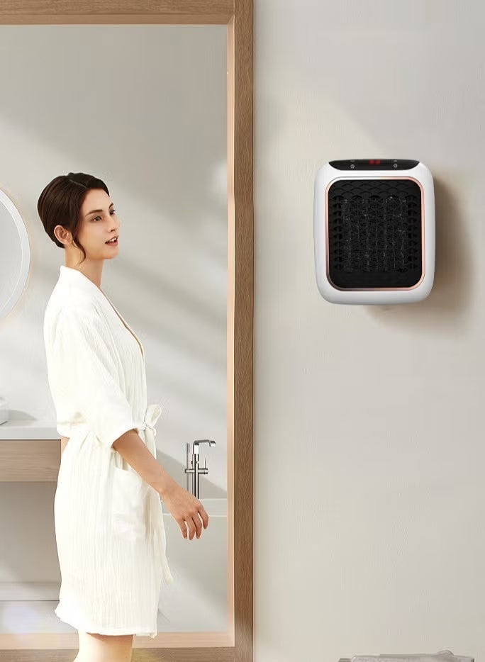 Handy Heater Turbo Wall Outlet Small Space Heater with Adjustable Thermostat, Programmable 12-Hour Timer, Auto Shut Off - Quiet, Space-Saving, Ceramic (Packaging May Vary) (Turbo Heat) - Image 2