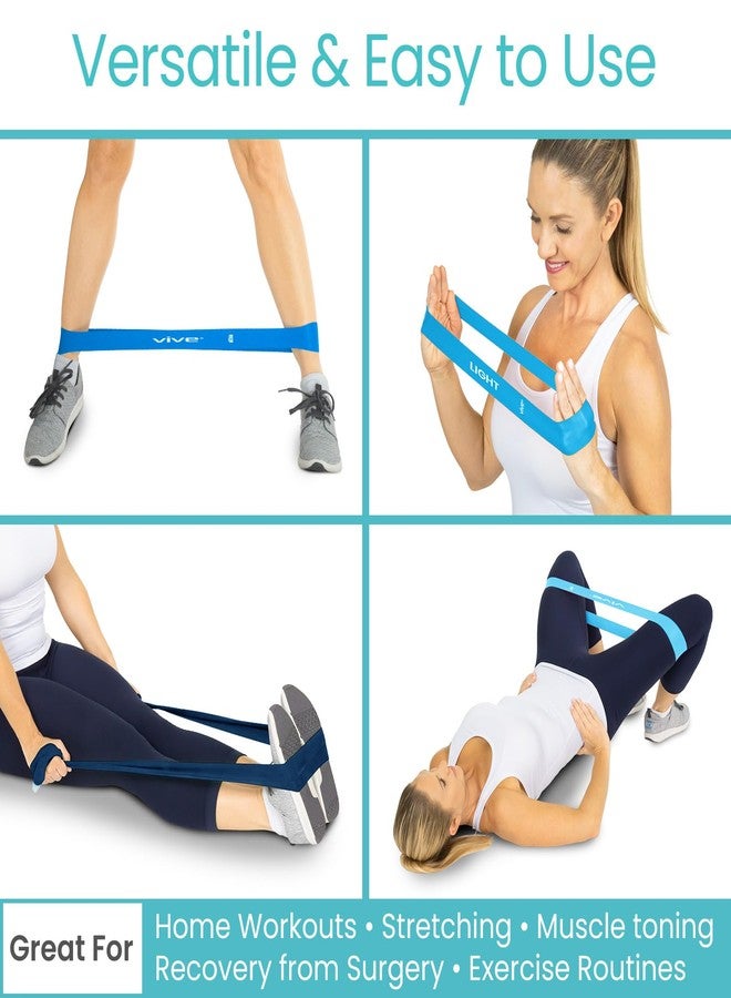 Vive Resistance Bands for Working Out (5 Pack) - Exercise & Workout Resistance Kit - Stretch, Elastic Loop Bands for Physical Therapy, Pilates, Yoga & Gym, for Men & Women (Loop) - Image 5