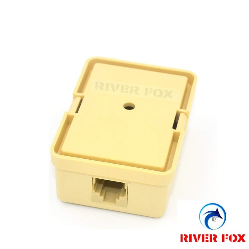 RIVER FOX Single Port RJ11 Telephone Rosette Junction Surface Lan Adapter (PACK OF 5) - Image 2