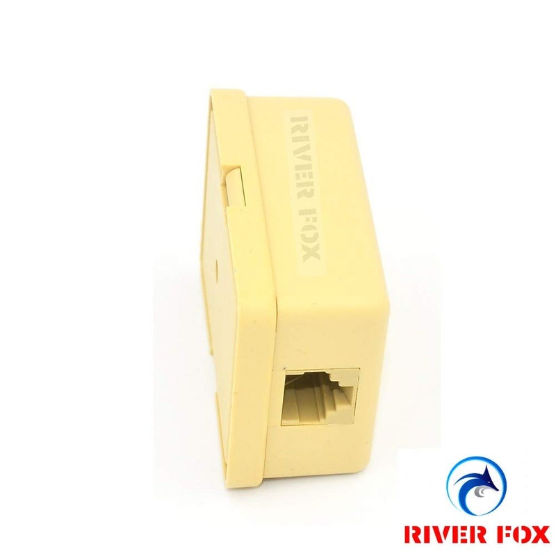 RIVER FOX Single Port RJ11 Telephone Rosette Junction Surface Lan Adapter (PACK OF 5) - Image 3