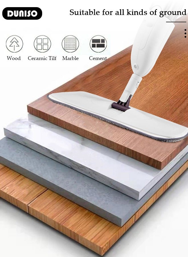 DUNISO Microfiber Spray Mop with 3 Reusable Pads and 350ML Refillable Bottle, Water Spray Mop with Sprayer, 360 Degree Spin Mop Suitable for Hardwood, Marble, Tile, Laminate, or Ceramic Floors - Image 3