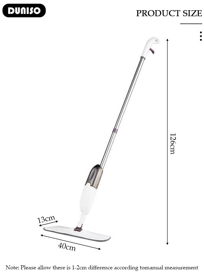 DUNISO Microfiber Spray Mop with 3 Reusable Pads and 350ML Refillable Bottle, Water Spray Mop with Sprayer, 360 Degree Spin Mop Suitable for Hardwood, Marble, Tile, Laminate, or Ceramic Floors - Image 4