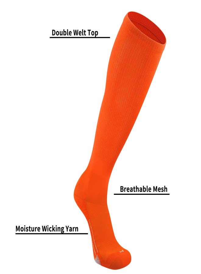 Londkaron Youth Elite Baseball/Softball Socks & Belt Combo (3 Pairs of Socks with 1 Belt) (Medium, Orange) - Image 4