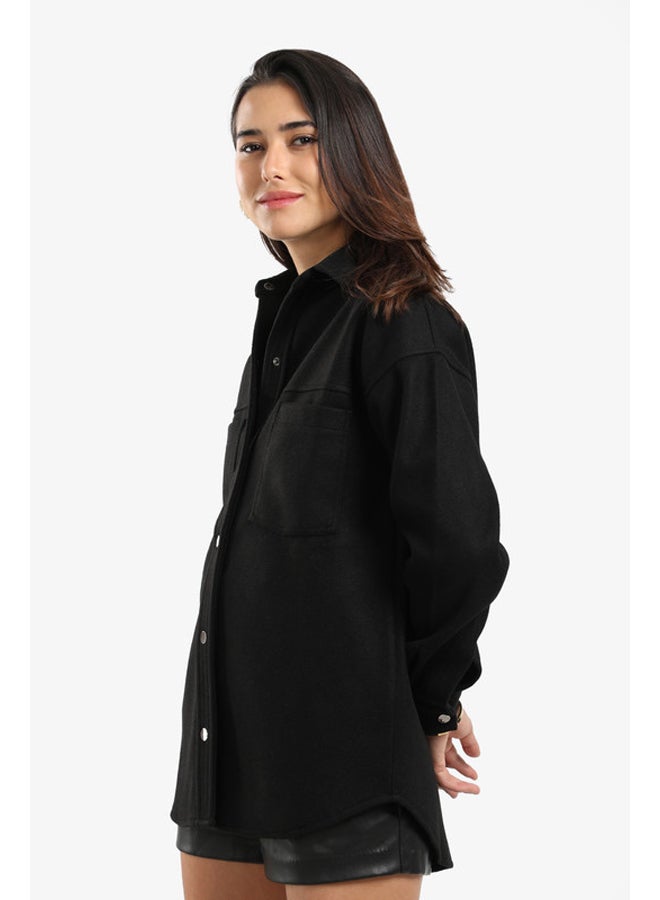 Carina Button-Down Fleece Overshirt - Image 3