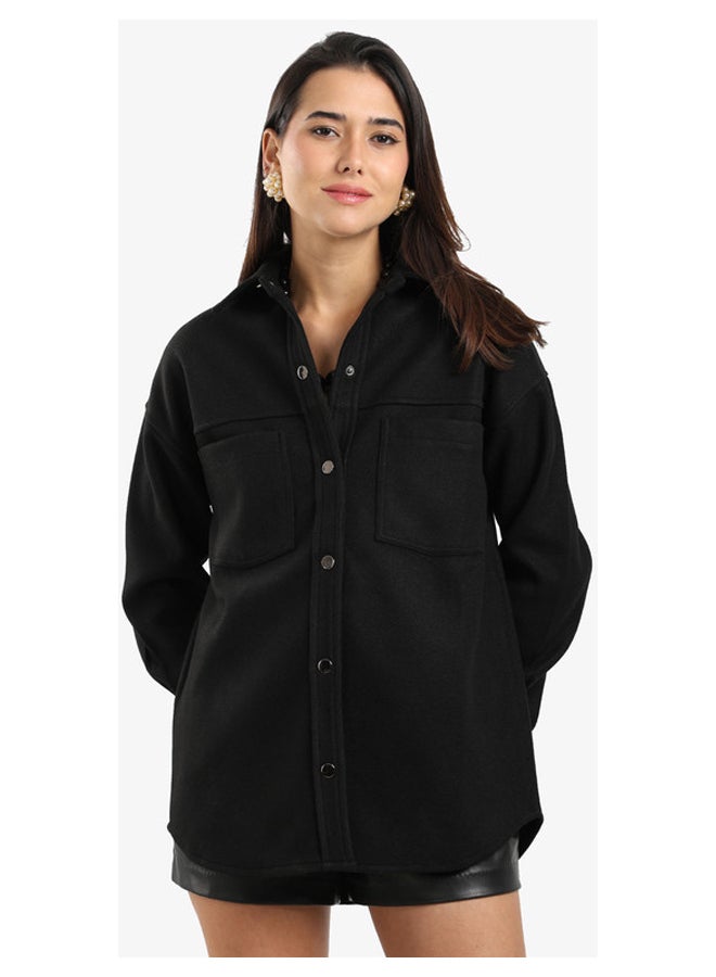 Carina Button-Down Fleece Overshirt - Image 2