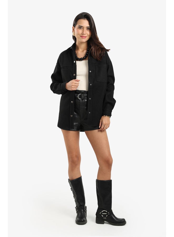 Carina Button-Down Fleece Overshirt - Image 1