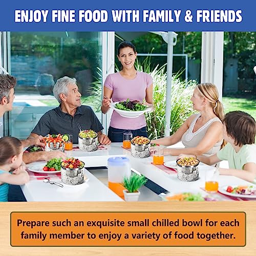 LIMOEASY Small Chilled Serving Bowl 2 Pack, 25oz Ice Chilled Dip Bowl with Lid for Parties, Cold Serving Dish for Hummus, Salsa, Guacamole, Sauces, Pasta - Image 5