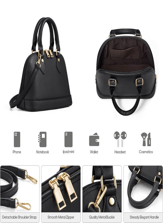 Bagsure مجموعة حقائب يد نسائية أنيقة مكونة من 4 قطع، تشمل حقائب كتف وحقائب حمل عادية وحقائب كروس، هدية مثالية للسيدات والفتيات، طقم حقائب يد نسائية - Image 4