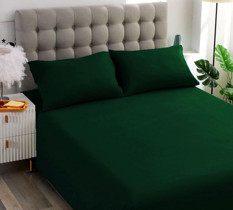 Ghooss Forest Green Full Sheets Extra Soft Bed Sheets Brushed Microfiber 1800 Sheets - Deep Pocket, Wrinkle & Fade Free - 4 Piece-Forest Green,Full - Image 4