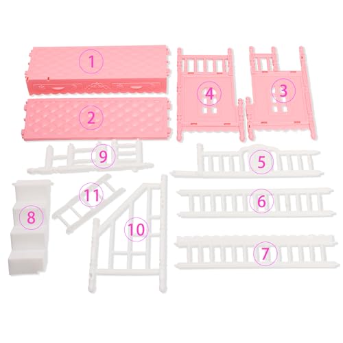 Miunana 24 Pcs Doll Clothes and Accessories 3 Princess Dresses 3 Sets Top and Pants 2 Swimsuits 4 Shoes Dollhouse Mini Bunk Bed Travel Suitcase with 2 Pillows, 5 Hangers for 5.3 Inch Dolls - Image 5