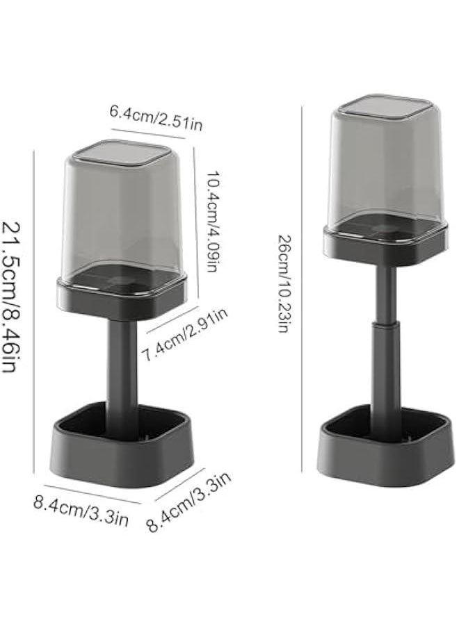 Generic - Toothbrush Holder Center | Toothbrush Holder Cup | Stainless Toothbrush Holder | Covered Toothbrush Stand, Bathroom Toothbrush Holder Cup, Toothbrush Storage Lid, Toothbrush Holder Sink - Image 1