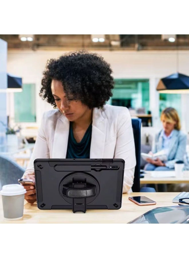 Cat - Cot cat-cot  360 rotation three layers protection with shoulder strap for Samsung Galaxy Tab S7 11 Inch 2020 T870/T875/T876 BLACK - Image 5