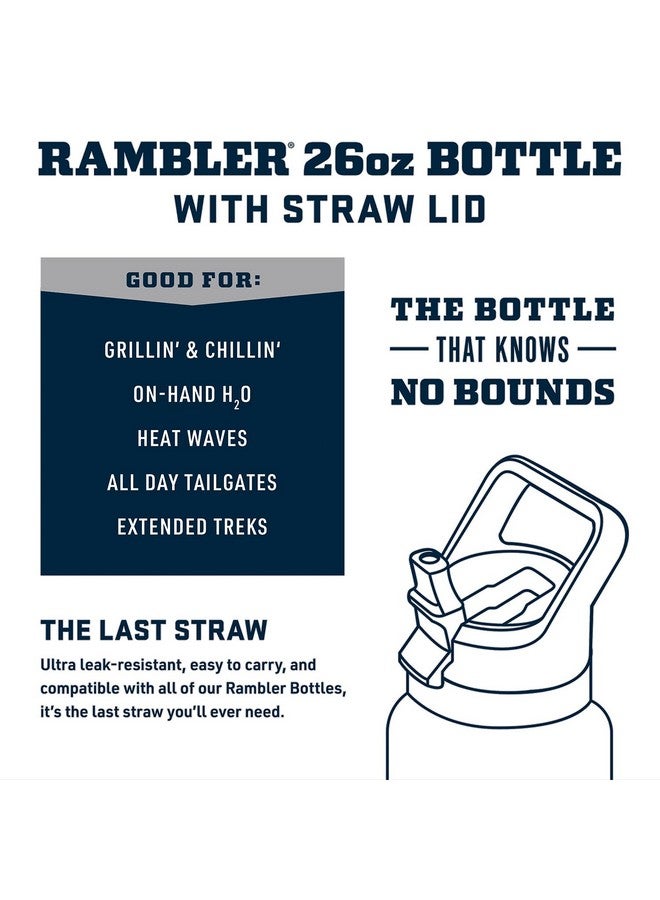 YETI Rambler 26 Oz Bottle, Vacuum Insulated, Stainless Steel With Color Matching Straw Cap, Tropical Pink - Image 2