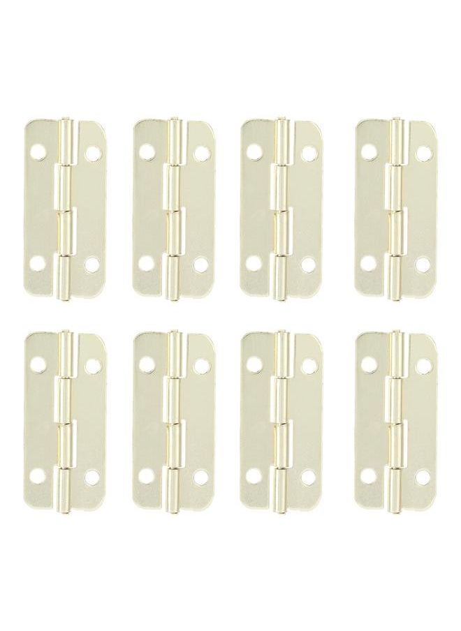 Thoraya 50Set Rounded Hinge Iron Cabinet Hinge Hardware Accessory for Home Door Wooden Box  - Image 3