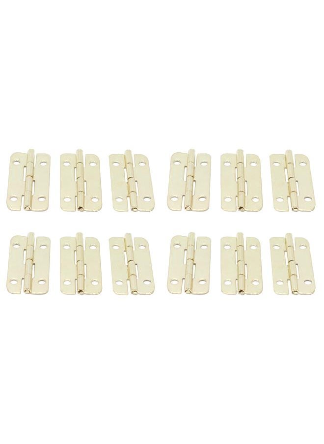 Thoraya 50Set Rounded Hinge Iron Cabinet Hinge Hardware Accessory for Home Door Wooden Box  - Image 2