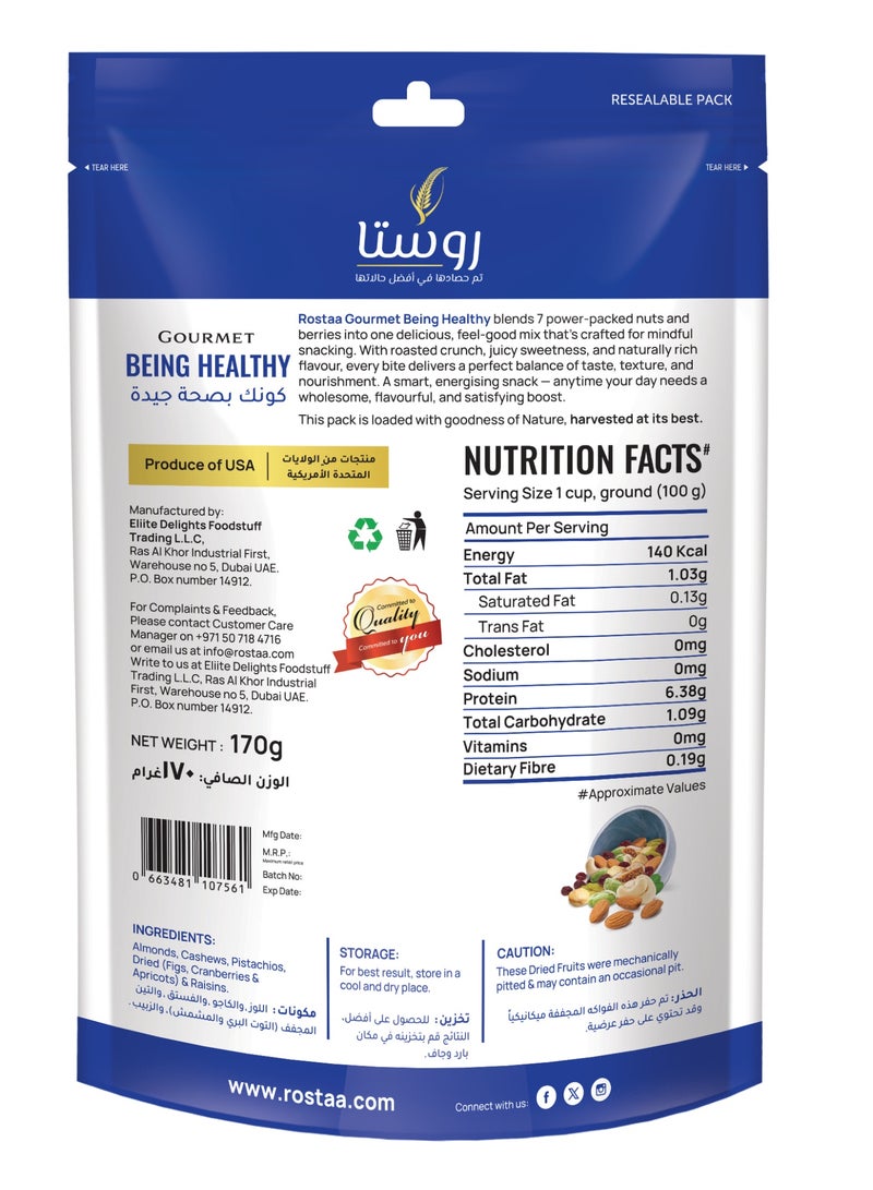 Rostaa Being Healthy 170g – Premium Nut & Berry Mix for Fitness & Wellness - Image 2