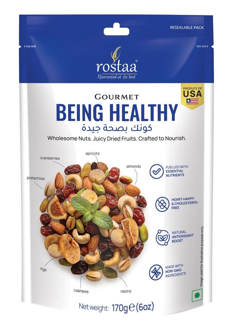 Rostaa Being Healthy 170g – Premium Nut & Berry Mix for Fitness & Wellness - Image 1