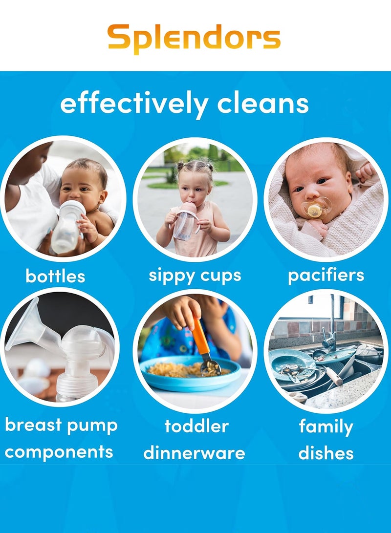 روعة 500 مل منظف زجاجات الطفل منظف لعبة صابون رغوة فورية منظف زجاجات تغذية الطفل صابون منخفض الحساسية آمن للطفل سهل التنظيف - Image 4