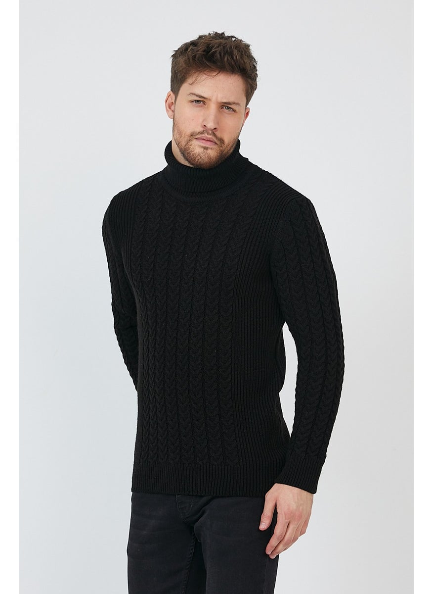 Cool Style Black Men's Knitted Patterned Turtleneck Knitwear SWEATER-TRZ8146R07M - pzsku/Z7996320ED5F47A1F1A3FZ/45/_/1731089484/7f823287-c631-438d-8780-79849509cd11