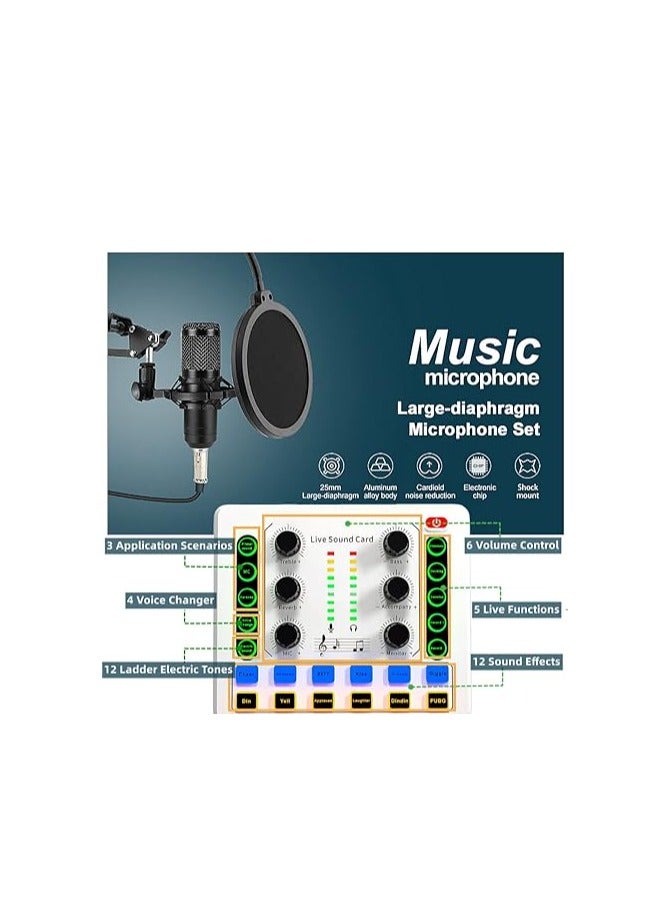 M8 DJ Mixer Voice Changer Studio Condenser Perfect for Podcasting, Recording, Singing, Streaming and Gaming  - Image 5