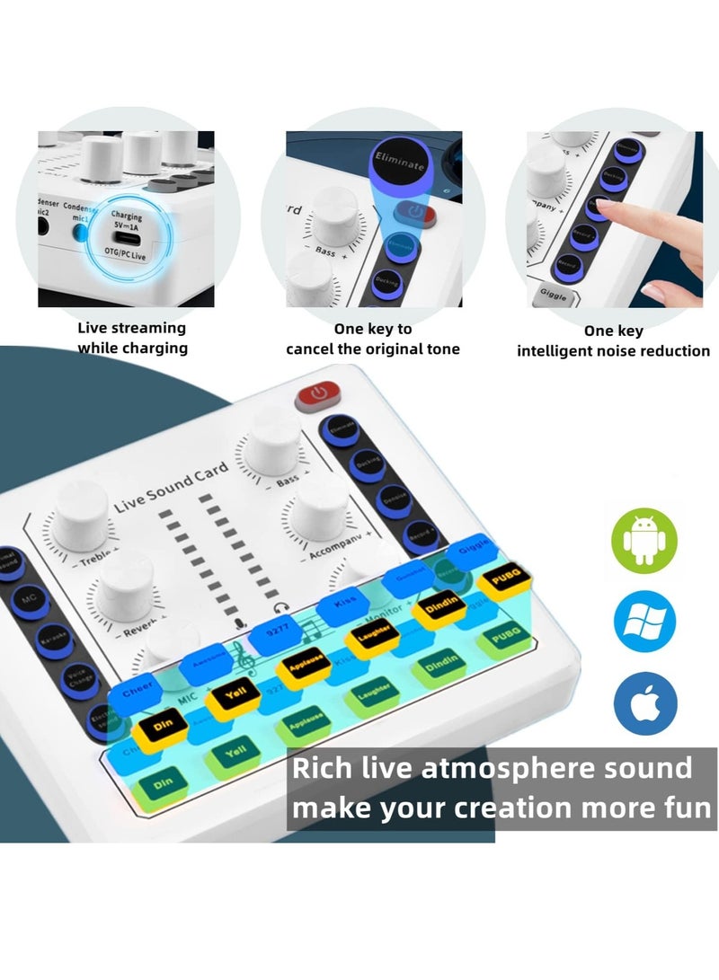 M8 DJ Mixer Voice Changer Studio Condenser Perfect for Podcasting, Recording, Singing, Streaming and Gaming  - Image 4