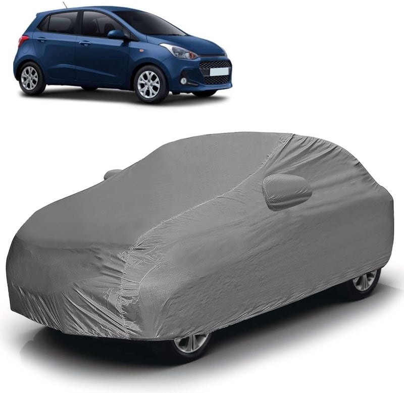AUTOGUYS غطاء هيكل السيارة PM-I لهيونداي جراند i10 وجراند i10 NiOS [من عام 2019 فصاعدًا] - غطاء سيارة ممتاز من نوع ماتي مقاوم للغبار والأشعة فوق البنفسجية مع 3 أحزمة للجسم - Image 1