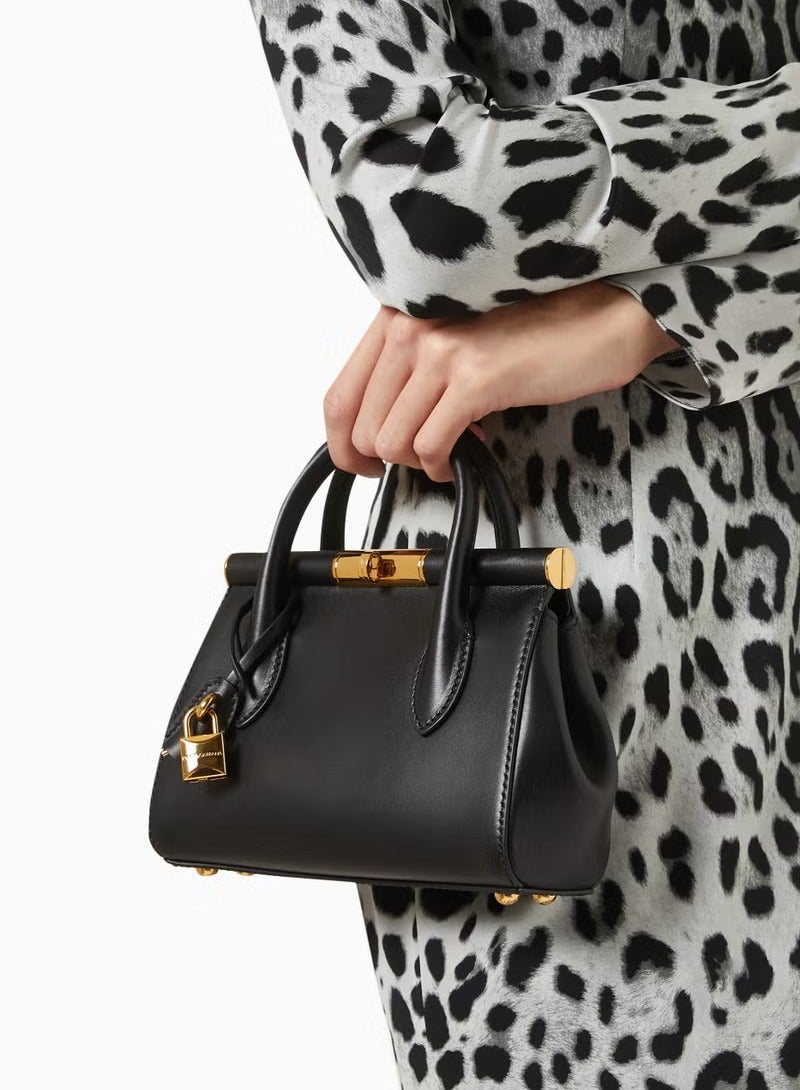 D&G Dolce & Gabbana Marlene Top-handle Bag, Women's Tote Bag, Women's Hand Bag, Women's Shoulder Bag, Women's Cross Body Bag, Women's Travel Bag, Black-24cm - Image 4