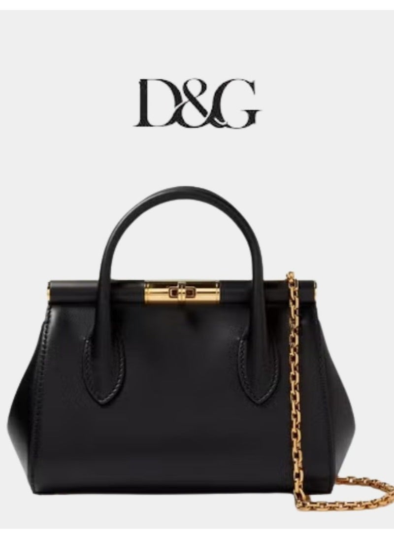 D&G Marlene Top-handle Bag, Women's Tote Bag, Women's Hand Bag, Women's Shoulder Bag, Women's Cross Body Bag, Women's Travel Bag, Black-24cm - Image 1
