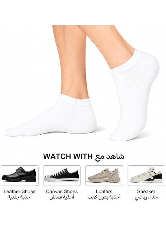 شرابات قطن كلاسيك كاجوال للكاحل ناعمة بتصميمات مريحة - مجموعة شرابات قطنية للنساء والرجال - تصاميم مريحة، خامة عاليه - عبوة من 3 قطع مقاس 40-45 - Image 5