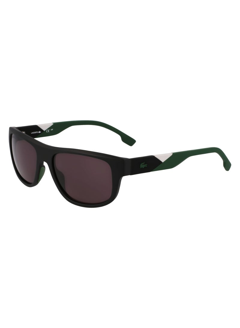 LACOSTE FULL RIM INJ-RUBBER INJECTED LACOSTE SUNS L6042S 5517 (002) MATTE BLACK/GREY - Image 1