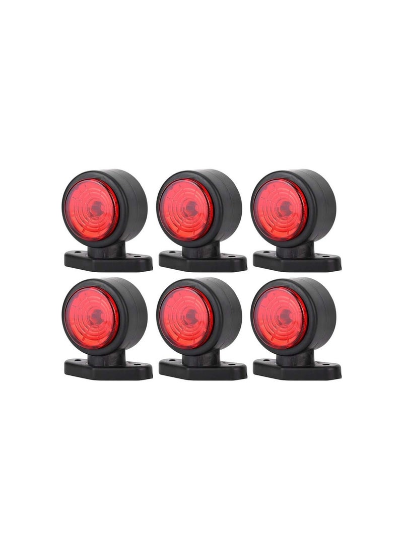 Loquat 6 pieces Side Marker Lights, LED Car Truck Side Marker Light Indicator Signal Lamp 12V24V - Image 1