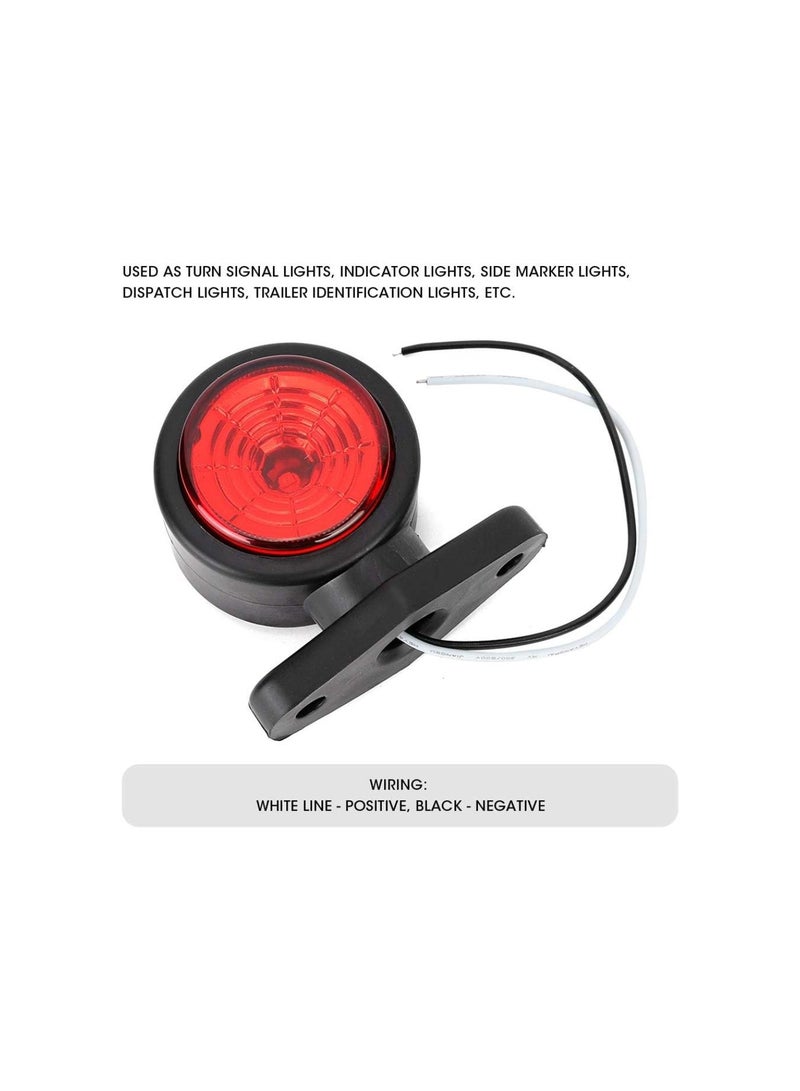 Loquat 6 pieces Side Marker Lights, LED Car Truck Side Marker Light Indicator Signal Lamp 12V24V - Image 4