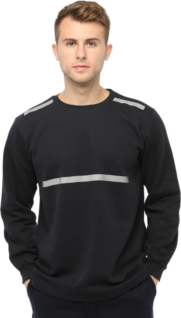 As kurumsal As Corporate Reflective 2 Thread Zero Collar Sweatshirt / Navy Blue