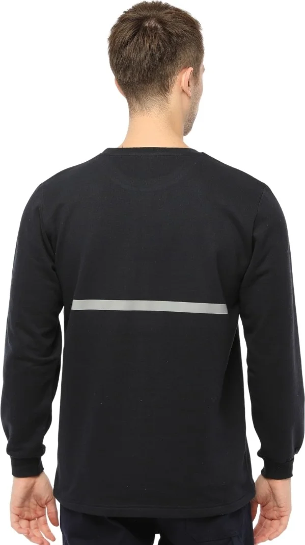 As kurumsal As Corporate Reflective 2 Thread Zero Collar Sweatshirt / Navy Blue