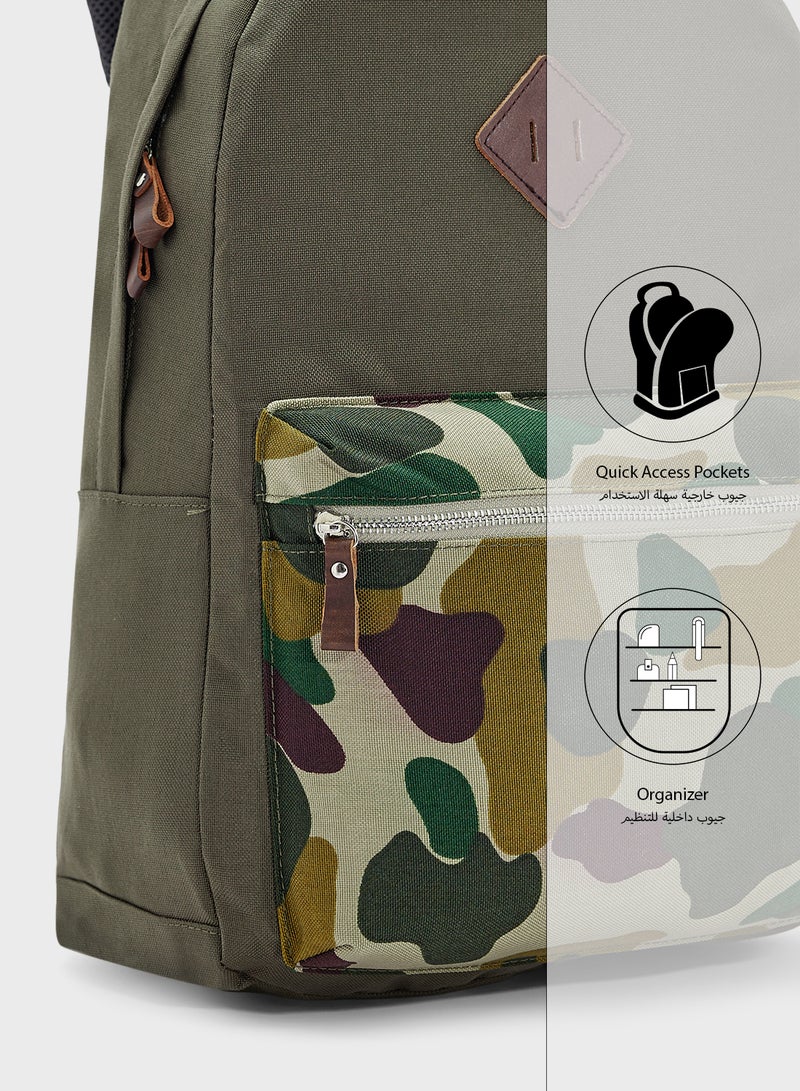 Seventy Five Camo Print Casual Backpack  - Image 4